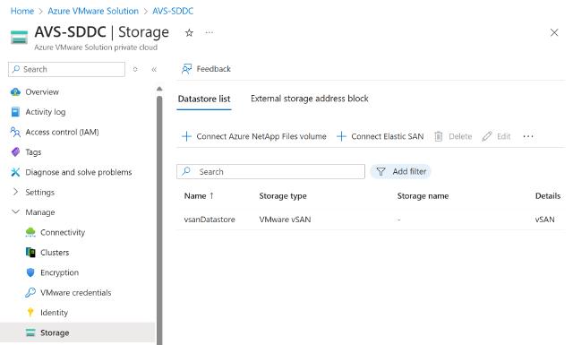 Expanding storage with additional datastores from other providers